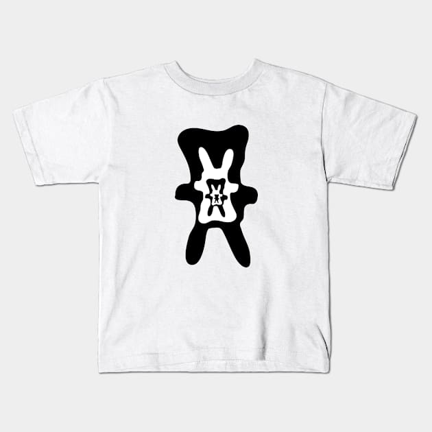 Epoh the Nomad - Black and White Inner Bunny Kids T-Shirt by jumitu404